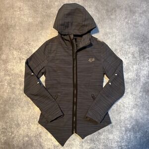 Fox Racing Womens Softshell Hailstorm Jacket Gray Blue Full Zip Small Moto MTB